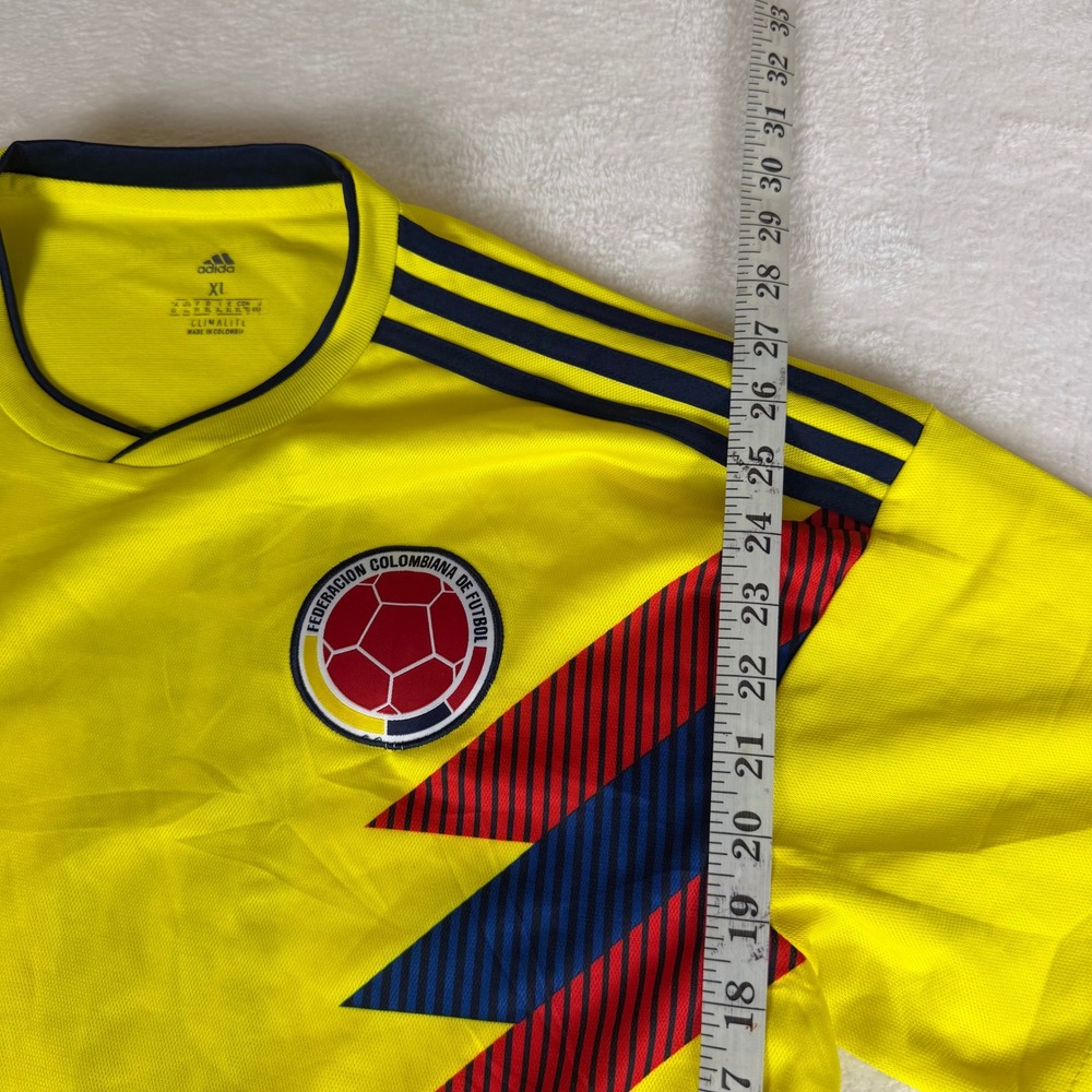 Adidas Colombia James Rodriguez 10 Soccer Jersey Mens XL Yellow 2018 World Cup - Picture 4 of 5